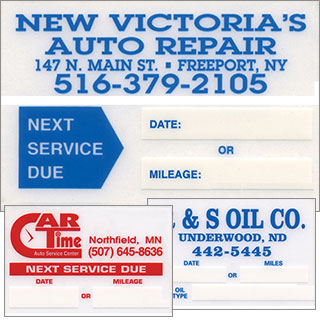 Static Cling Service Due Stickers {EZ416}